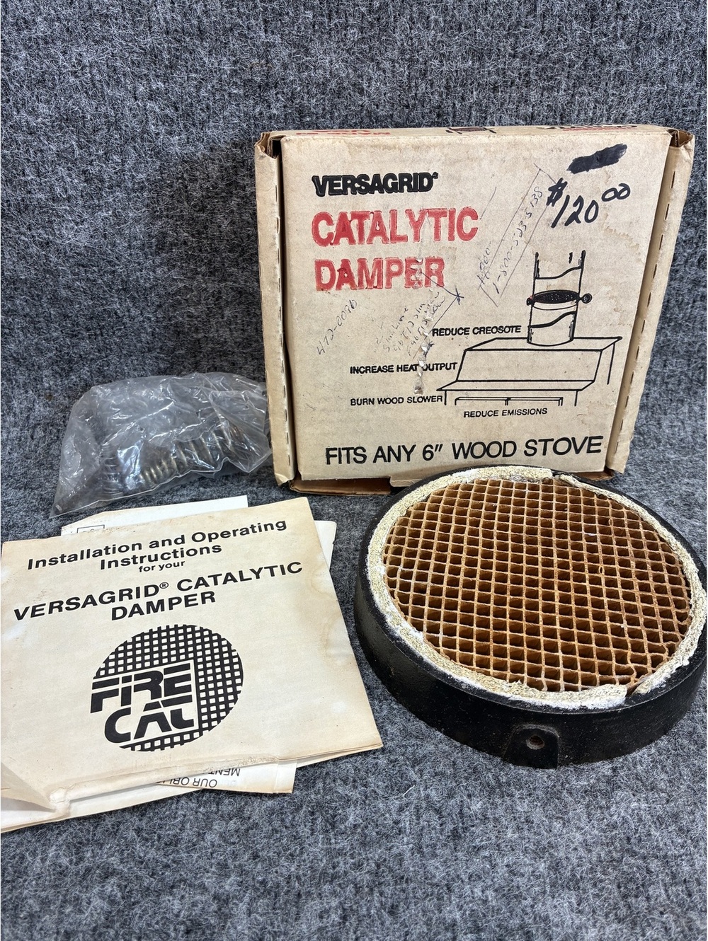Versagrid Catalytic Damper Fits Any 6" Wood Stove